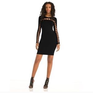 Nikki Minaj Cut Out bodycon size Medium mini dress black